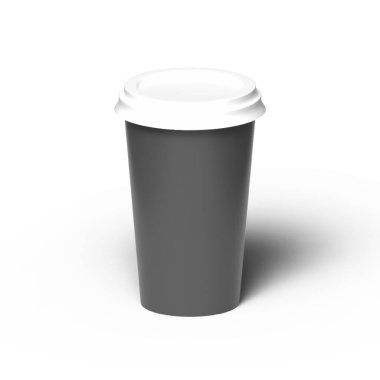 3d rendering take away coffee cup, disposable paper cup for tea or coffee