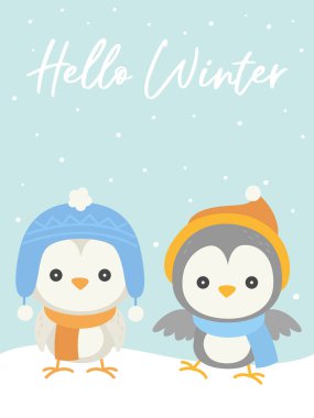 Kış hayvanları kış temalı arka plan çizimi ile karalama yaparlar