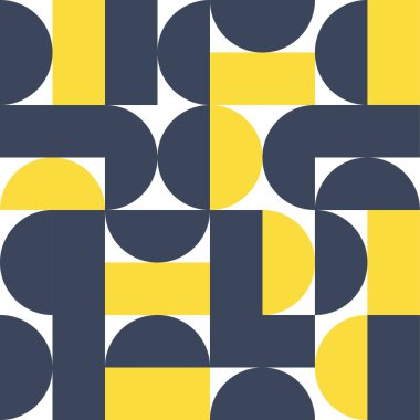 Arka plan, poster, arkaplan, Bauhaus veya İskandinav tarzında pankart kapağı olarak kullanmak için modern soyut geometrik dikişsiz desen