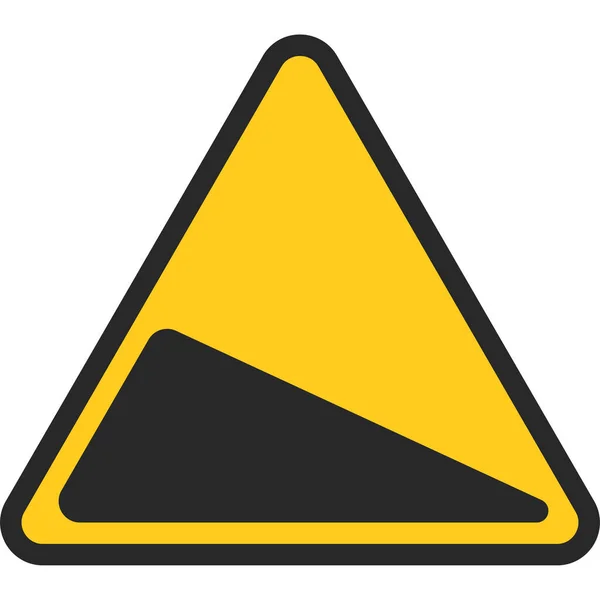 Hill Zeichen Symbol Verkehrszeichenbezogene Vektorillustration — Stockvektor