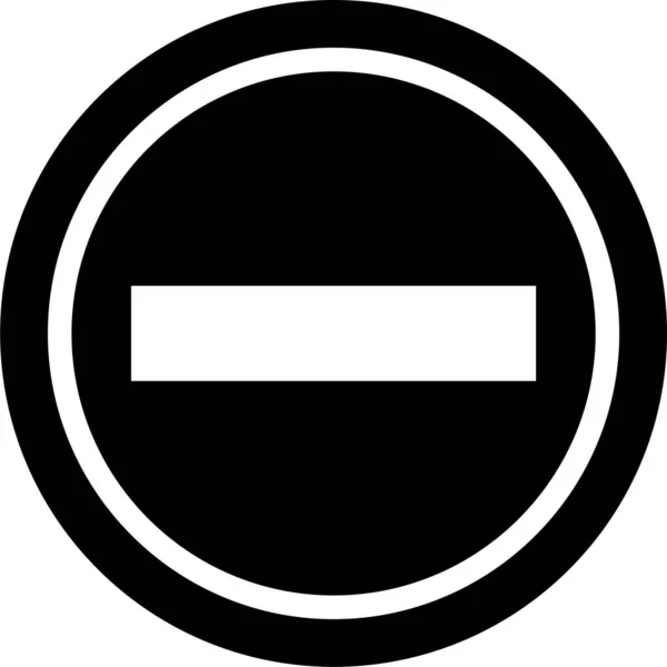 Kein Eintrittszeichen Symbol Verkehrszeichenbezogene Vektorillustration — Stockvektor