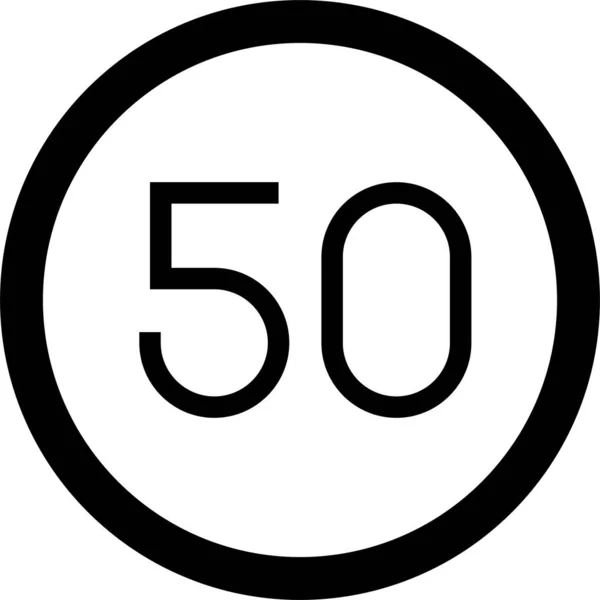 50个速度限制标志图标 交通标志相关矢量说明 — 图库矢量图片