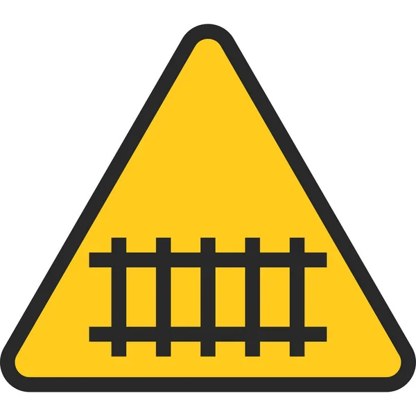 Ikon För Järnvägsskyltar Illustration Trafikskyltar — Stock vektor