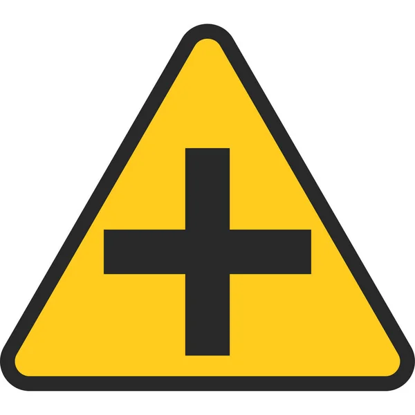 Kreuzungszeichen Symbol Verkehrszeichenbezogene Vektorillustration — Stockvektor
