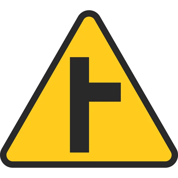 Kreuzungszeichen Symbol Verkehrszeichenbezogene Vektorillustration — Stockvektor
