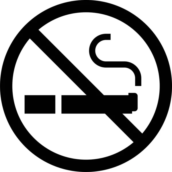 Icono Signo Fumar Ilustración Vector Relacionado Con Señales Tráfico — Vector de stock