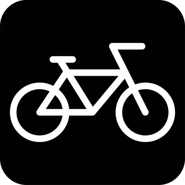 Ícone Sinal Pista Bicicleta Ilustração Relacionada Vetor Sinal Tráfego — Vetor de Stock