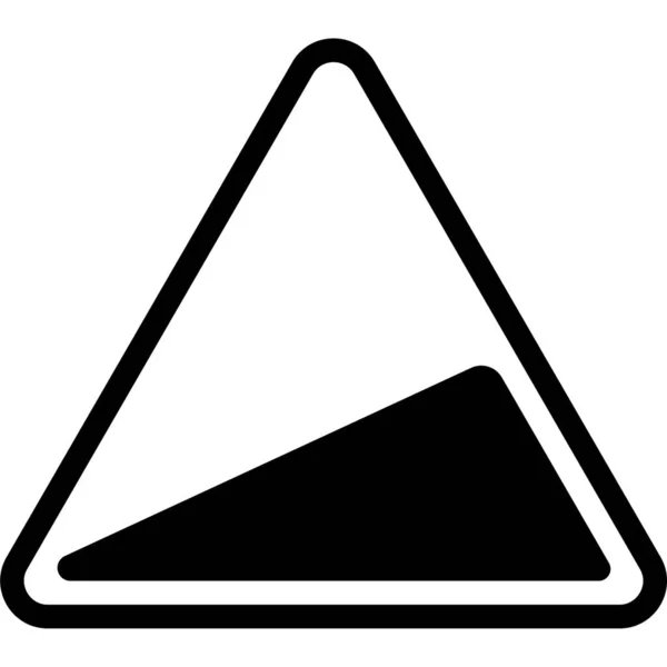 Hill Zeichen Symbol Verkehrszeichenbezogene Vektorillustration — Stockvektor
