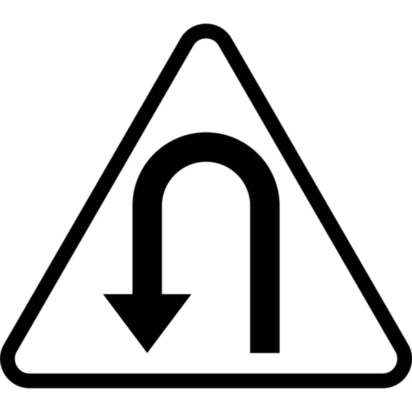 Значок Повороту Знак Руху Пов Язаний Векторні Ілюстрації — стоковий вектор