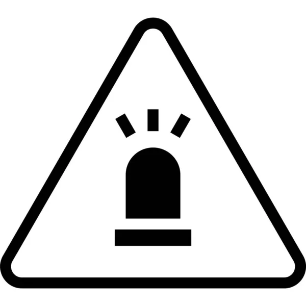 Sirenenzeichen Symbol Verkehrszeichen Bezogene Vektorillustration — Stockvektor