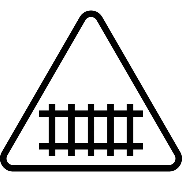 Ikona Železničního Značení Vektorová Ilustrace Související Dopravní Značkou — Stockový vektor