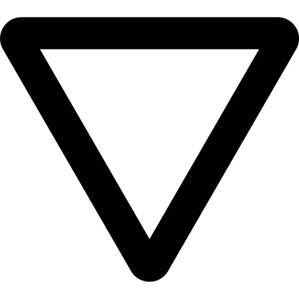 Знак Знака Пустой Треугольник Связанная Векторной Иллюстрацией Дорожных Знаков — стоковый вектор