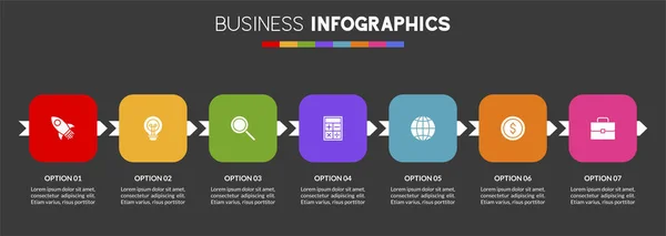 Modelo Design Infográficos Ícones Com Opções Passos Usar Como Diagrama — Vetor de Stock