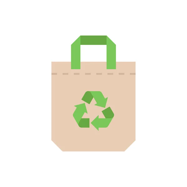 Sac Tissu Avec Vecteur Signe Recyclage Journée Internationale Sans Sac — Image vectorielle