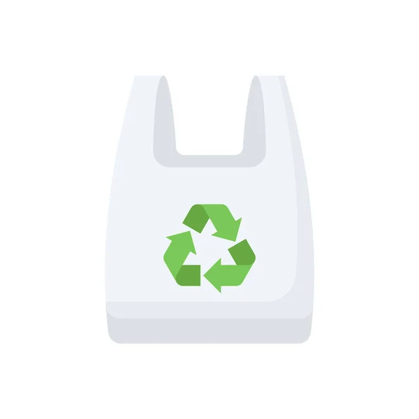 带有回收标志载体的塑料袋 国际免费塑料袋日相关 — 图库矢量图片