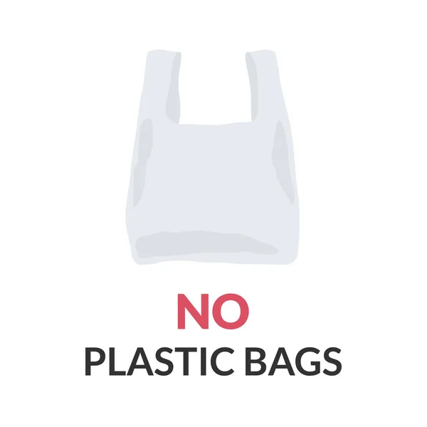 Kein Plastiktüten Vektor Internationaler Plastiktüten Freier Tag lizenzfreie Stockvektoren