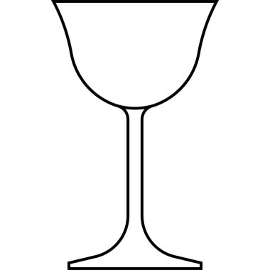 Ekşi cam simgesi, kokteyl camı ile ilgili vektör illüstrasyonu