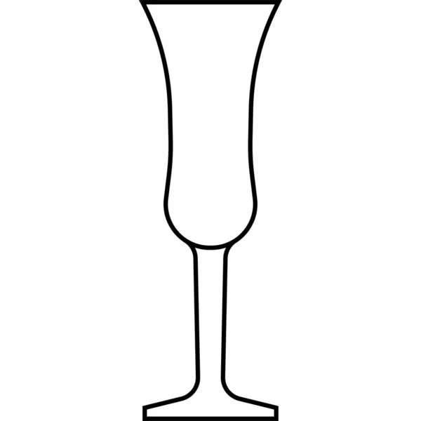 コーディアルガラスのアイコン カクテルガラス名関連ベクトルイラスト — ストックベクタ