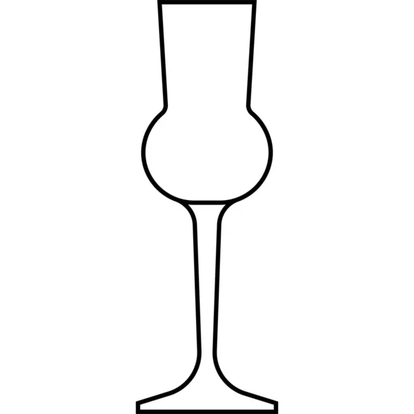 Grappa Glas Icoon Cocktail Glas Naam Gerelateerde Vector Illustratie — Stockvector