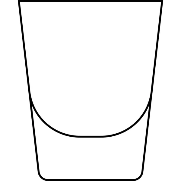 Schot Glas Icoon Cocktail Glas Naam Gerelateerde Vector Illustratie — Stockvector