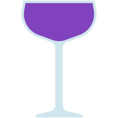 Coupe cam simgesi, kokteyl camı ile ilgili vektör illüstrasyonu