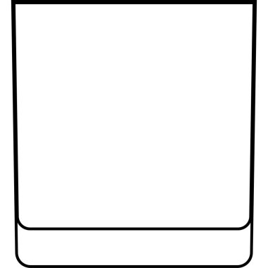 Lowball Glass simgesi, kokteyl camı ile ilgili vektör illüstrasyonu