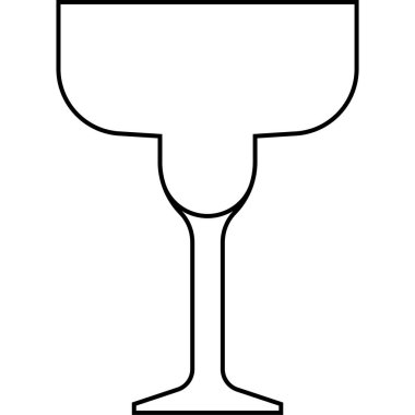 Margarita cam ikonu, kokteyl camı ile ilgili vektör illüstrasyonu