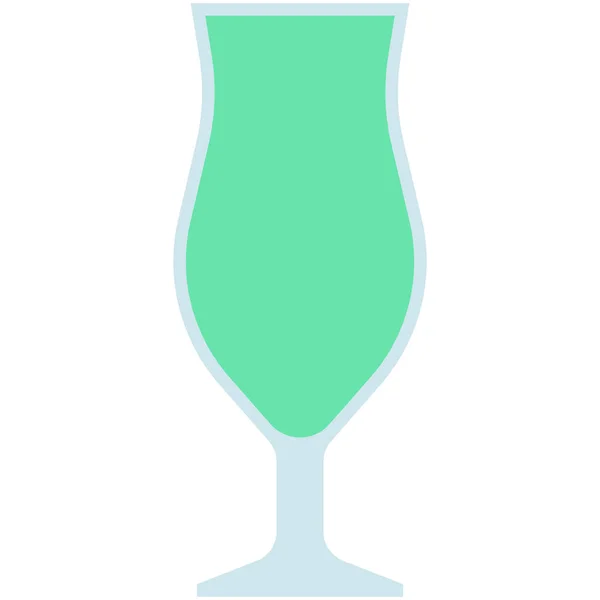 Hurrikan Glas Symbol Cocktailglas Namen Verwandte Vektorillustration — Stockvektor