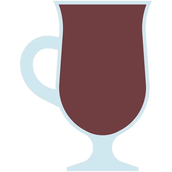 Ícone Caneca Irish Coffee Coquetel Nome Vidro Relacionado Ilustração Vetorial — Vetor de Stock