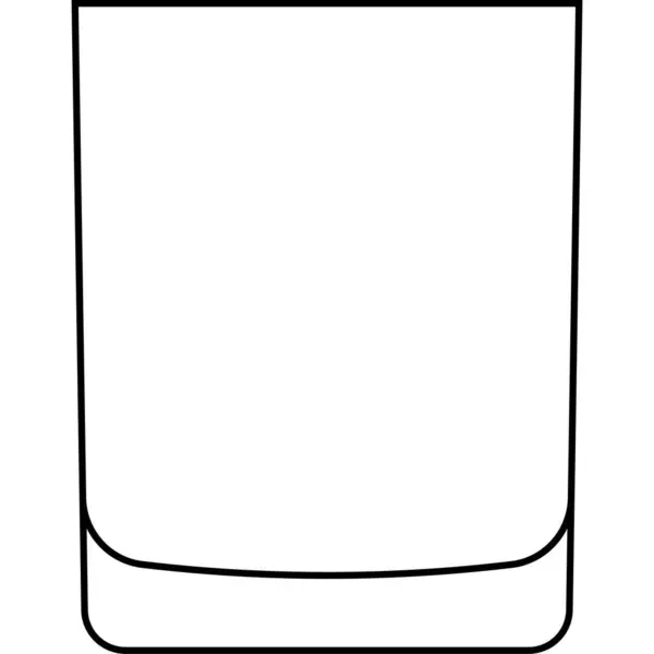 Скелястий Скляний Значок Назва Коктейльного Скла Векторні Ілюстрації — стоковий вектор