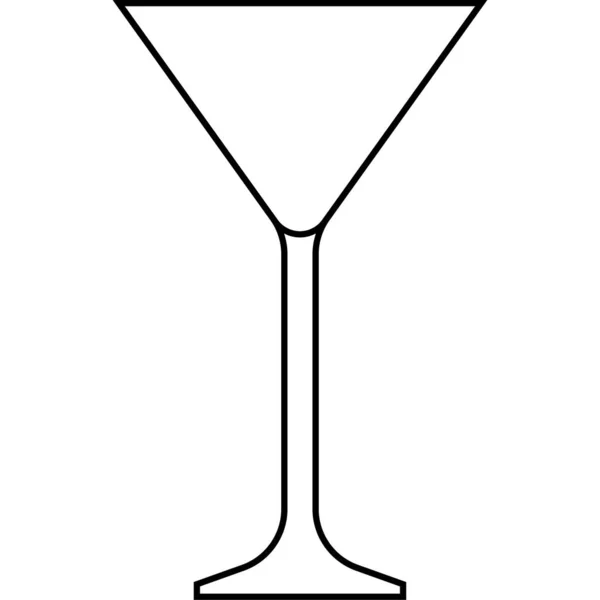 Martini Glas Symbol Cocktailglas Namensbezogene Vektorillustration — Stockvektor