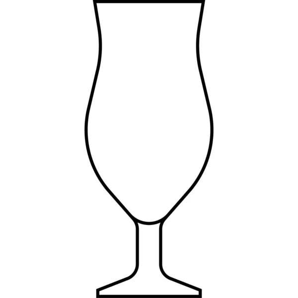 Hurrikan Glas Symbol Cocktailglas Namen Verwandte Vektorillustration — Stockvektor
