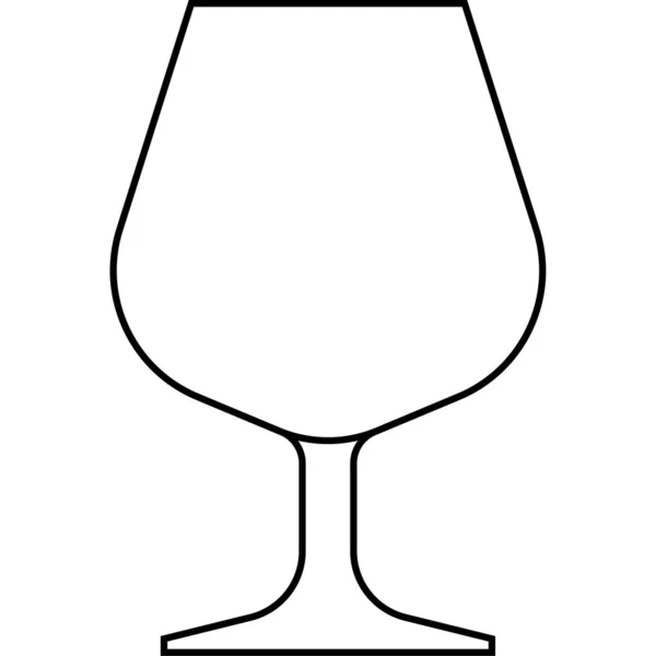 Snifter Glas Pictogram Cocktail Glas Naam Gerelateerde Vector Illustratie — Stockvector