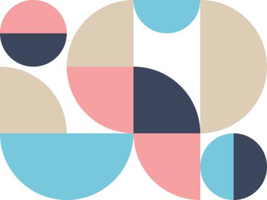 Soyut Bauhaus ögeleri kusursuz arkaplan şekillendirir