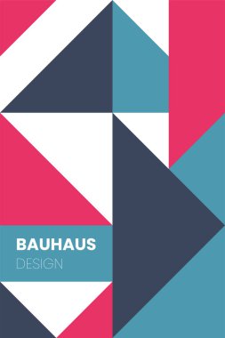 Soyut Bauhaus unsurları modern geometrik tarzda şekil alarak şekil, şekil, kapak, afiş, poster ve çağdaş sanat olarak kullanılır.