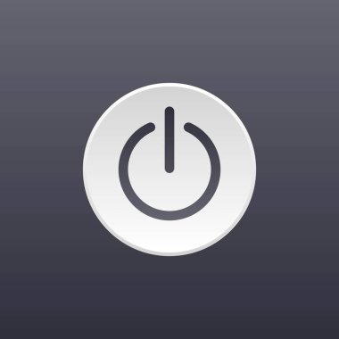 Güç düğmesi ön cihaz panel vektör çizimi