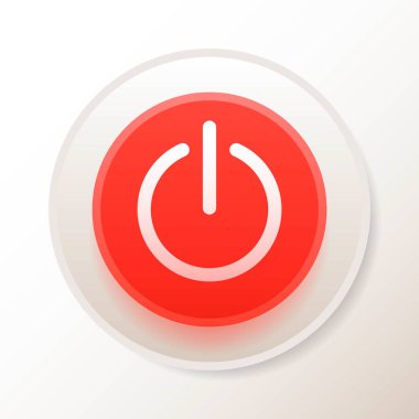 Güç düğmesi ön cihaz panel vektör çizimi