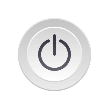 Güç düğmesi ön cihaz panel vektör çizimi