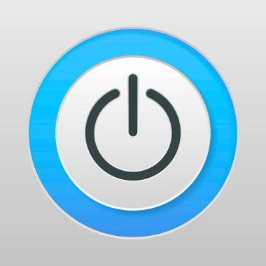 Güç düğmesi ön cihaz panel vektör çizimi