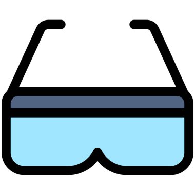 Gözlük simgesi, Maraton bağlantılı vektör illüstrasyonu