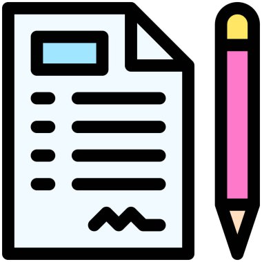 Kayıt formu simgesi, Maraton bağlantılı vektör illüstrasyonu