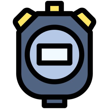 Stopwatch simgesi, Maraton bağlantılı vektör illüstrasyonu