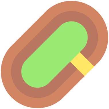 Parça ve alan simgesi, Maraton bağlantılı vektör illüstrasyonu