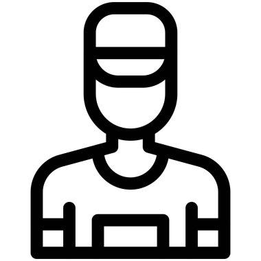 Erkek koşucu simgesi, Maraton bağlantılı vektör illüstrasyonu