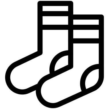 Çorap simgesi, Maraton bağlantılı vektör illüstrasyonu