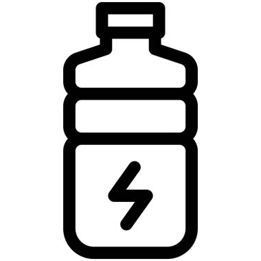 Enerji içeceği ikonu, Maratona bağlı vektör illüstrasyonu