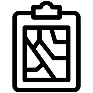 Yol haritası simgesi, Maraton bağlantılı vektör illüstrasyonu