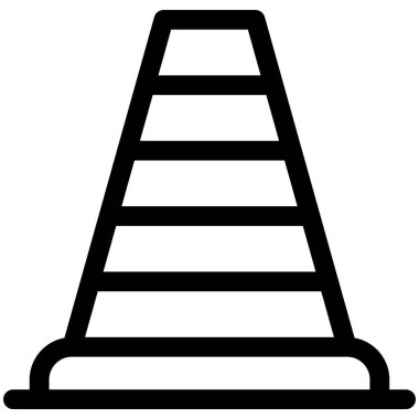 Trafik konisi simgesi, Maraton bağlantılı vektör illüstrasyonu