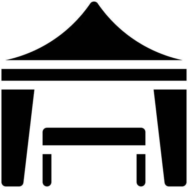Иконка Палатки Векторная Иллюстрация Марафону — стоковый вектор