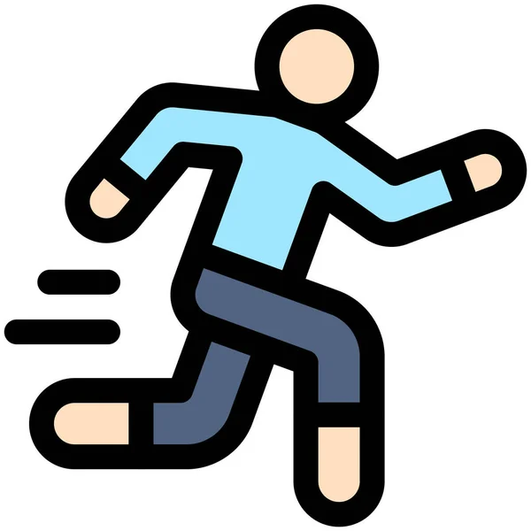 Running Icon Marathon Related Vector Illustration — Stock Vector